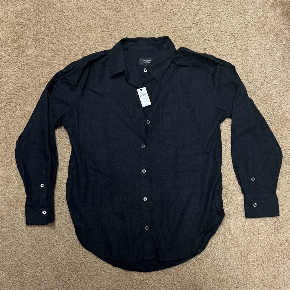 Banana Republic women linen button up. Small. NWT! - Picture 1 of 6